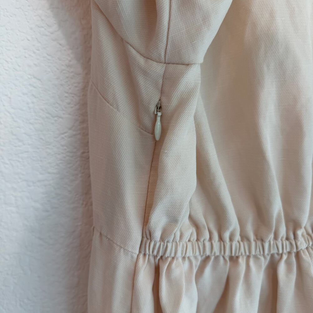 Hatch Maternity linen Dress Tisha Ruffle Hem Midi Dress Small (2-4) Ivory cream - Picture 8 of 10
